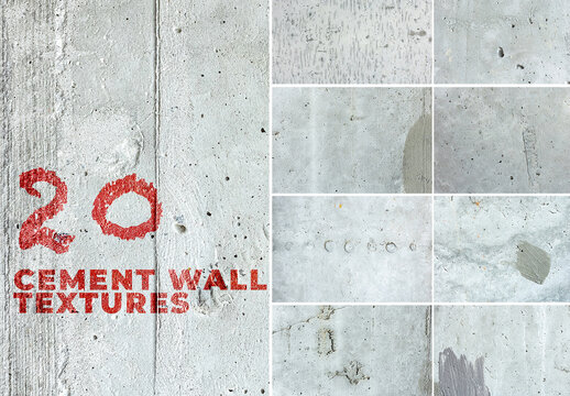 20 Cement Wall Background Textures