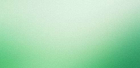 Green grainy gradient background, grunge dark to light forest green color gradient noisy texture banner backdrop design