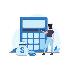 Business profit calculating. Business Illustration