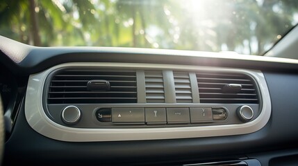 Obraz na płótnie Canvas Air conditioner in compact car.