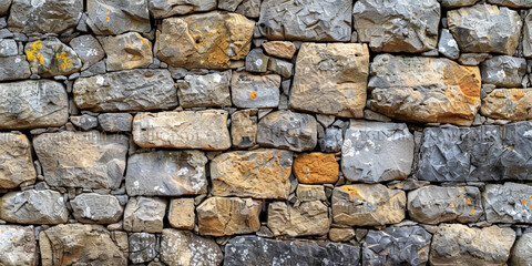 texture of stone walls. rectangular stones of various sizes and colors gray wall, old stone gray wall, banner