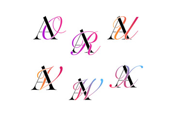 creative Initial letter handwriting and signature logo for any company or business