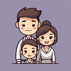 asian family illustration icon