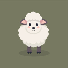 cute sheep vector flat