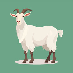 goat flat vector cartoon style