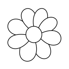 flower line icon.