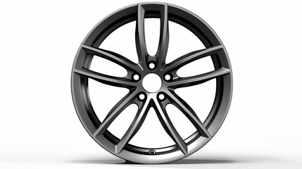 Obraz premium Car wheel Rim isolated on white.