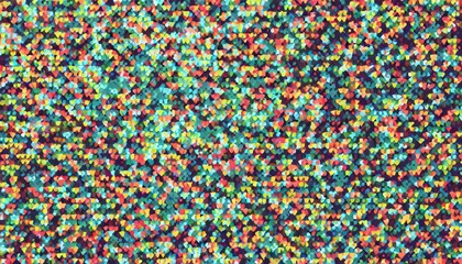 abstract background consisting of small multicolored pixels and square