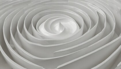 white cosmetic cream background 3d render