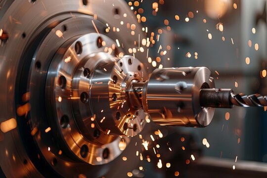 Image of machinery working in an industrial factory.