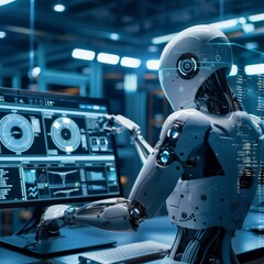 Fototapeta premium Global technology sectors driving the demand for AI and ML professionals