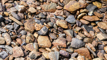 natural stone background in beach, beach stones 