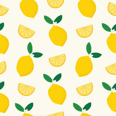seamless pattern with lemons hand drawn vector illustration for decorate invitation greeting birthday party celebration wedding card poster banner textile wallpaper paper wrap background