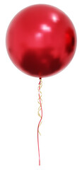 Realistic vector red balloons isolated on white background. Helium balloons clipart for anniversary, birthday, wedding, party. 3D png illustration. © vensto