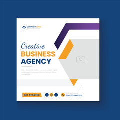 Digital marketing social media and instagram post template banner