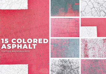 15 Colored Asphalt Road Background Texture