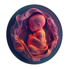 Fetal Ultrasound Vector Illustration