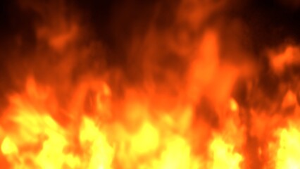Fototapeta premium heiß loderndes Feuer und Flammen, gemütliche brennendes Kaminfeuer, Grillen, Brand, Heizen, Lagerfeuer, Barbecue