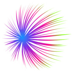 Obraz premium Y2k Abstract Glowing Light Burst Elements