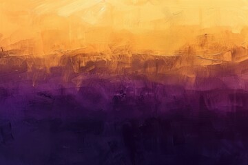 A smooth gradient of sunset colors, with paint seamlessly transitioning from warm gold to deep purple.