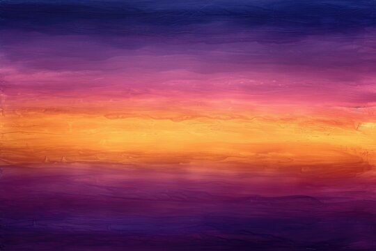 A smooth gradient of sunset colors, with paint seamlessly transitioning from warm gold to deep purple.