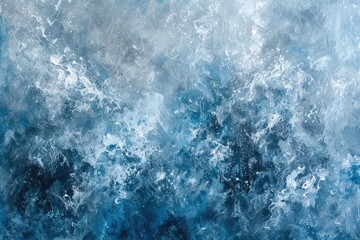 An icy splash of cool tones, with light blue, silver, and white creating a frosty, wintery abstract. - obrazy, fototapety, plakaty