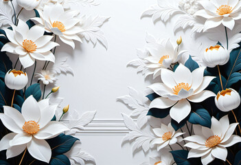 Obraz premium white flower background