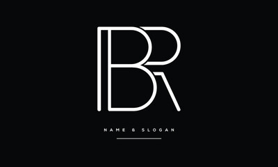 BR, RB, Abstract Letters Logo Monogram