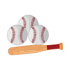 baseball bat and ball illustration