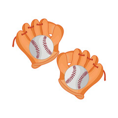baseball glove and ball illustration