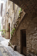 Fototapeta na wymiar Historic buildings of Bevagna, Umbria, Italy