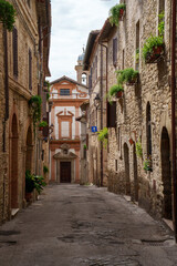 Historic buildings of Bevagna, Umbria, Italy