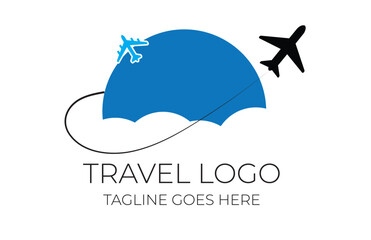 Travel agent logo design. Vector illustration