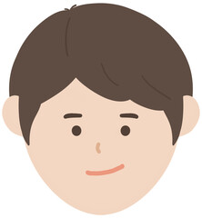 웃는 남자 얼굴 미소