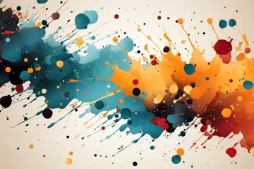Fototapeten Ästhetisches Chaos: Die filigrane Verstreuung der Tinte bildet abstrakte Expression 28 © Vira