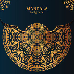 Luxury mandala background with golden arabesque pattern arabic islamic design	