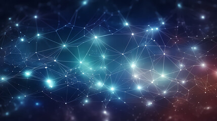 Fototapeta premium Abstract background with connecting lines and dots