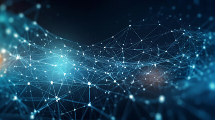 Network connection abstract technology background