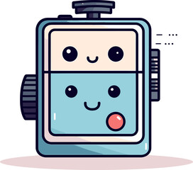 Instant Camera Vector Illustration with Vintage Polaroid Frame