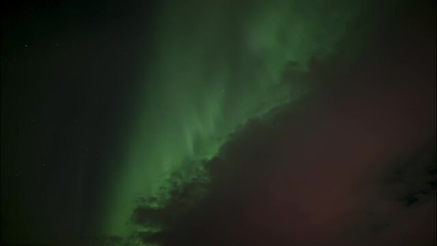 Northern lights filmed in Iceland