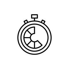 Timer outline icons, minimalist vector illustration ,simple transparent graphic element .Isolated on white background