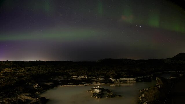 Northern lights filmed in Iceland