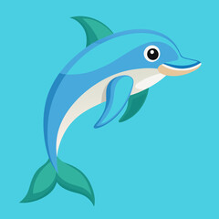 Dolphin, beluga, grampus, mammal, narwal, orca, porpoise, whale, pet, cartoon, pretty, cute, draw, vector, illustration
