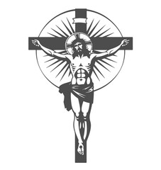Jesus Christus Ostern Kreuz Glaube Hoffnung Symbol Vektor - obrazy, fototapety, plakaty