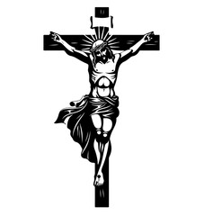 Jesus Christus Karfreitag Kreuz Glaube Hoffnung Symbol Vektor - obrazy, fototapety, plakaty