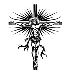 Jesus Christus Kreuz Glaube Hoffnung Symbol Vektor - obrazy, fototapety, plakaty