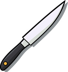 Vector Illustration of Fishing Utility Knives with Serrated Blades and Line Cutting Notches