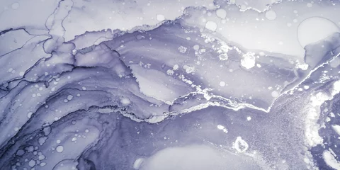 Foto op Plexiglas Alcohol Ink Art. Metal Wood Texture Marble. Gray Free Watercolors. Oil Water Abstract. Grey Splash Paints. Marble Grunge. Abstract Ink Art. © Alina