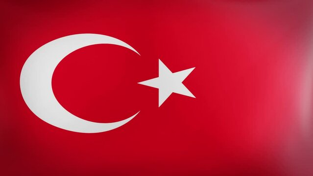 turkey flag waving animation video