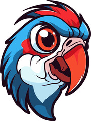 Expressive Macaw Head Vector Graceful Macaw Head Artwork